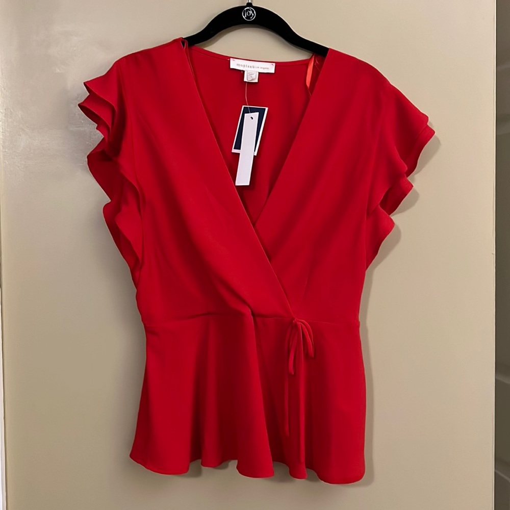 NWT L Monteau Red Women’s Top
